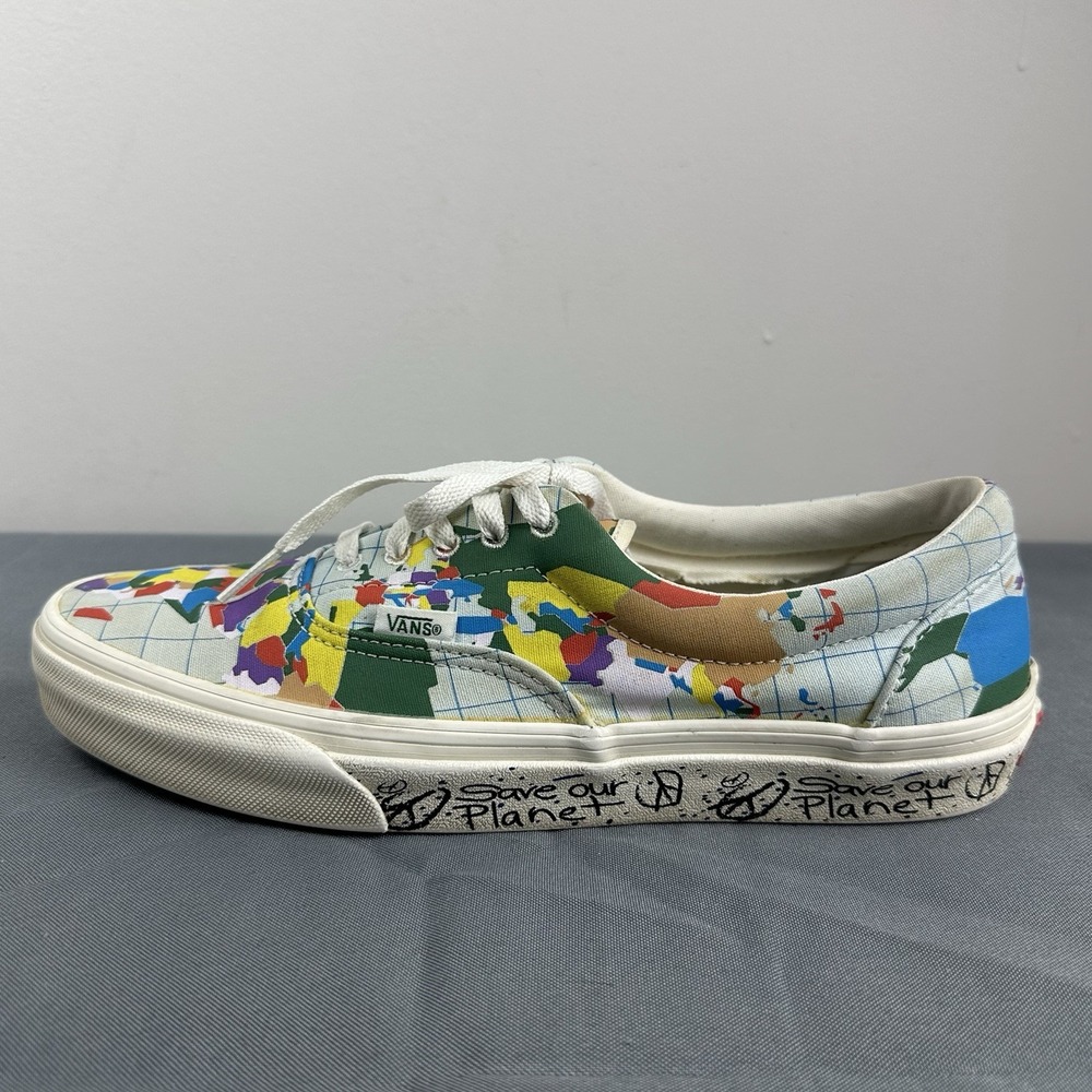 Vans Save Our Planet Shoes Mens Sz 8.5 Women's Sz 10 Limited Edition World Map - Picture 8 of 11